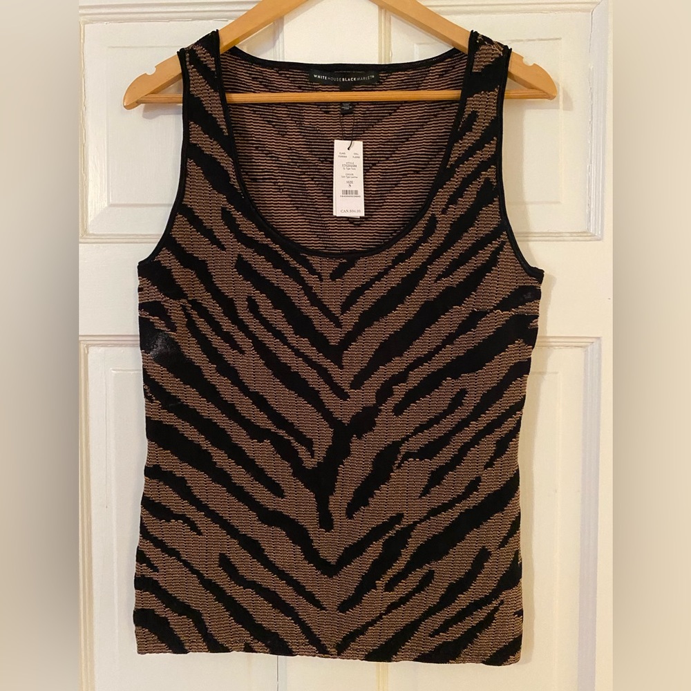 White House Black Market tiger print tank